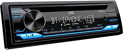 JVC KD-TD71BT Receptor de som de carro Bluetooth com porta USB-Rádio AM/FM, CD e MP3 Player, Alexa Ativado-Display de linha
