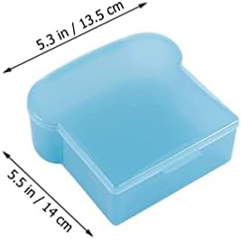 Zerodeko 4pcs Sanduíche Recipientes Torrada Caixa de Armazenamento de Alimentos Sandwich Box Com tampa Bento Caixa de bolo