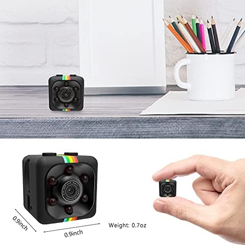 Câmera de espião Mini Câmera Hidden Hidden Dzftech HD 1080p Portátil Cam Small Nanny com câmera de vigilância de detecção de movimento