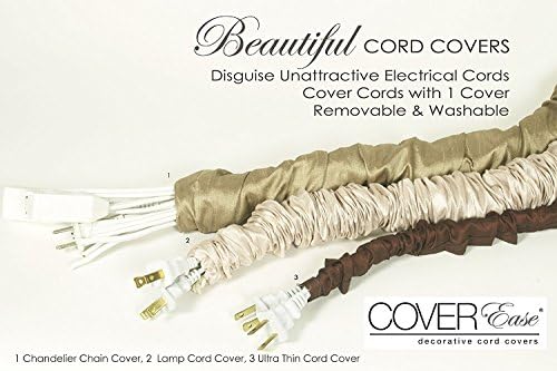 Cobrir facilidade de coleções por design dk tan / camel lâmpada capa de cordão de seda falsa de 9 pés de comprimento