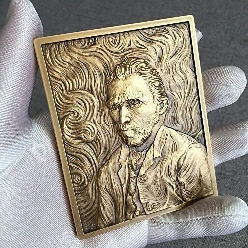大 铜章 收藏者 协会 China Shanghai Pato Medalha de latão Vincent Willem Van Gogh Medalha 100 * 80mm
