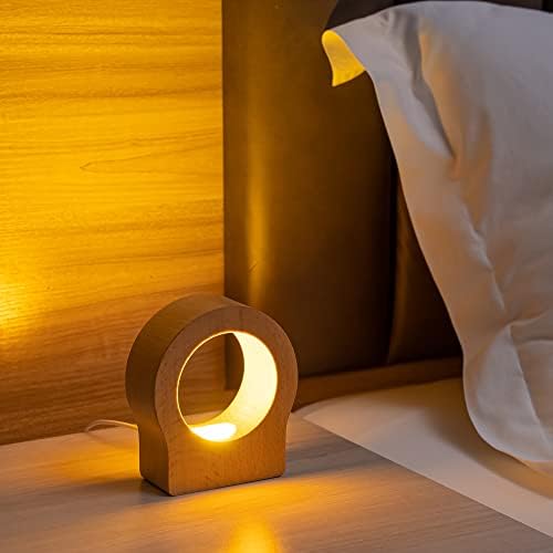 Luminária de mesa de YieonShion para lâmpadas de cabeceira do quarto para a cabeceira minimalista de lâmpada de mesa de madeira maciça para crianças vivendo