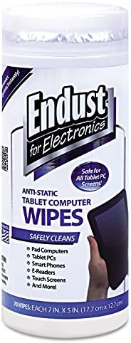 Endust for Electronics 12596 Toçinos de limpeza de comprimidos e laptop, sem tema, 70/banheira