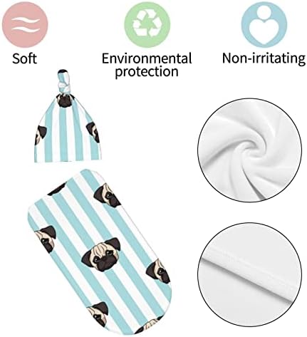 Cobertor de Swaddle de bebê recém -nascido Diryalai com chapéu de gorro, recriar um pano de saco de dormir embrulhado