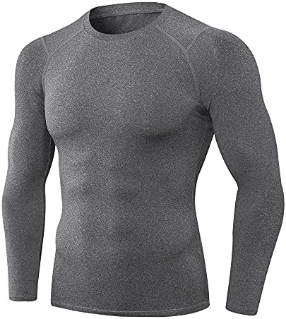 Compressão masculina camisetas de manga comprida Treina atlética Tshirt Cool Dry Running Tops Gym sub -camisetas de
