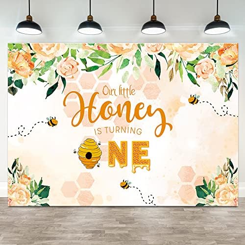 HILIOENS 7 × 5 pés abelhas 1º Birthday Birthda