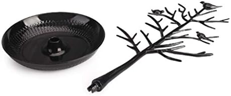 Jydqm Moda Brincos de plástico preto Brincos de colar Pára de árvore de exibição de árvore, estande de exibição de jóias