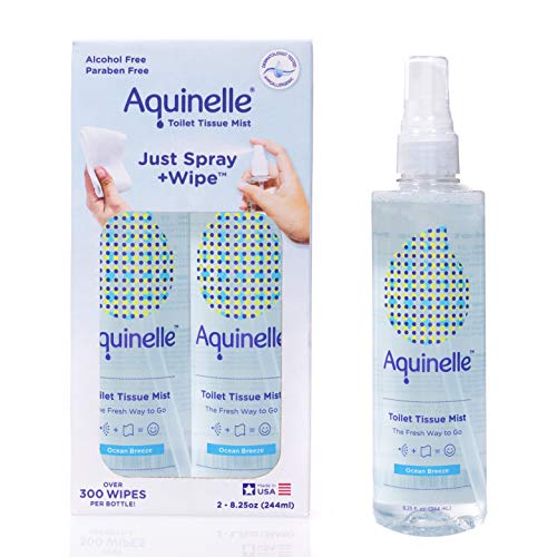 Aquinelle Tecido do Tecido Tecido Higênio Alternativo Eco-Friendly e Não entupido aos lenços de descarga Basta pulverizar