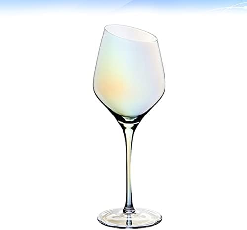 Bestonzon copo de copo de vidro de copo vermelho abastecimento de arco -íris de banquete de champanhe com prejudicação de casas,