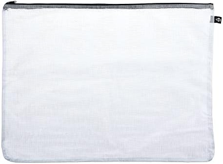Alvin - NB1621 Saco de zíper de malha de malha de PVC transparente, bolsa de organização multiuso para armazenamento e organização
