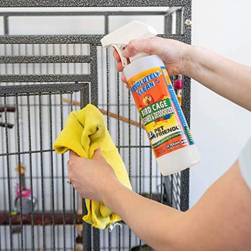 Absolutamente limpo Amazing Bird Cage Cleaner and Desodorizer - Basta pulverizar/limpar - Remove com segurança e facilidade