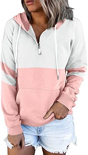 Sweatshirts para mulheres, manga longa feminina Henley V-deco