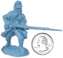 Homens do Exército Plástico do Exército de Infantaria da Guerra Civil: 16 Figuras de 54 mm de azul claro - 1:32 Escala