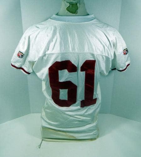 1995 San Francisco 49ers Jesse Sapolu 61 Jogo emitido White Jersey 52 DP30230 - Jogo da NFL não assinado