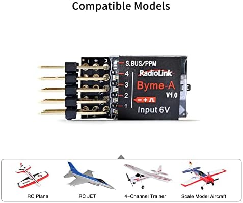Radiolink T8S 8 canais de 2,4 GHz RC Transmissor, estabilizador de avião do controlador de vôo BYME-A RC e R8EF RX, para jato
