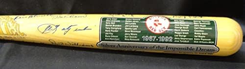 Red Sox com vários assinados aniversário do sonho impossível Bat JSA XX07654 - Bats MLB autografados