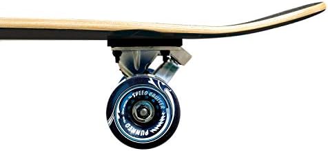 Série de praia Yocaher Beach Complete Kicktail Skateboards Longboard Cruiser Black Viúva premium Premium 80a Fita de alumínio Caminhão