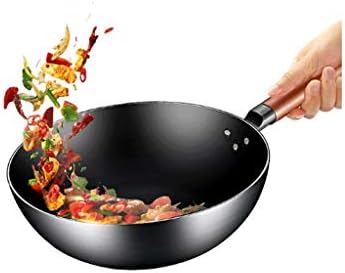 FZZDP wok, não é fácil de enferrujar, sem revestimento, delicado e suave, fácil de limpar, aproveitar a delícia e durar mais tempo