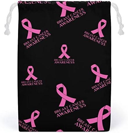Pink Cancer Breast Conscientizador Sacos de Bolsa de Armazenamento de Caso