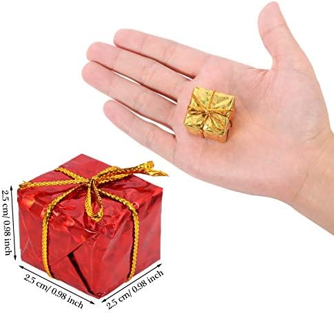 Sussurro 144pcs Mini Caixas de presente Ornamentos de Natal decoração de árvore de Natal de mini -presente pequena