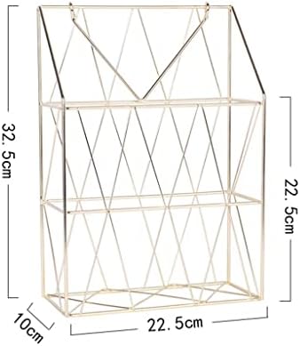 Mfchy Metal Storage Basking Parede pendurada Rack Net Iron Desk Desk de revista de jornais Organizador de decoração