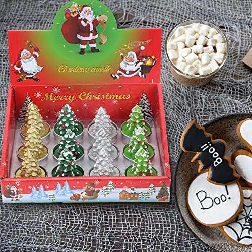 Decorações de Natal de Galpada 72 PCs AROMAS de Natal Velas de Natal Layout Tree Aorna Velas decorativas