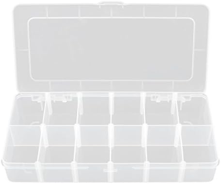 Iivverr destacável 12 grades unhas componentes eletrônicos caixa de armazenamento plástico caixa limpa (caja desmontable de plástico