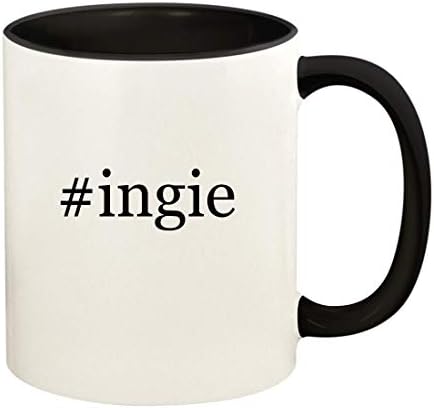 Presentes de Knick Knack #ingie - 11oz Hashtag Ceramic Colored Handle and Inside Coffee Canej