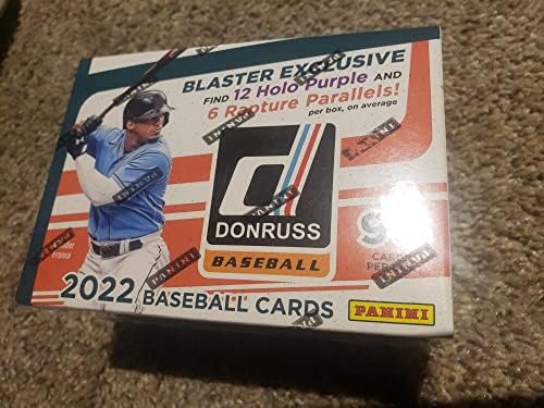 2022 Panini Donruss Baseball Factory Seled Blaster Box 6 pacotes de 15 cartões. 90 cartões em todas as caixas incluem 12 paralelos