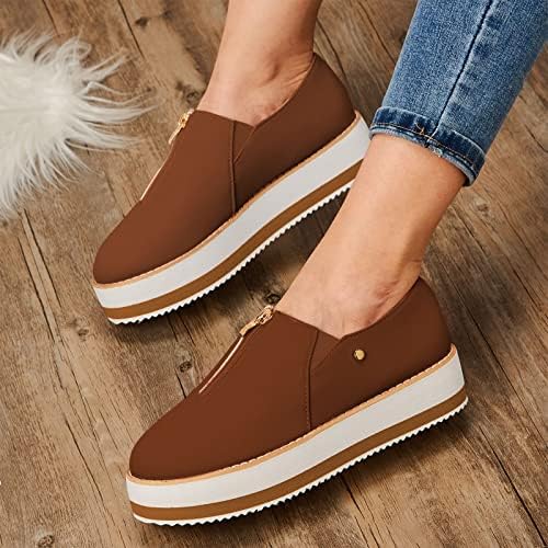 Senhoras Moda de cor sólida cor baixa plataforma de plataforma de salto casual Sapatos femininos Casual On Shoes Tamanho