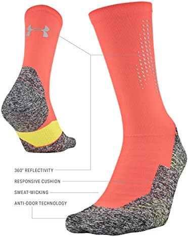 Under Armour Adult Run Cushion Crew Socks, 1 par