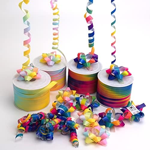Todo o tipo fita de curling em cores variadas para embrulho de presente e barbante de balão