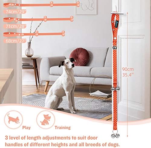 Puppydoggy 1 embalagem sinos de cachorro Porteira de cachorro ajustável para treinamento de treinamento de treinamento de treinamento
