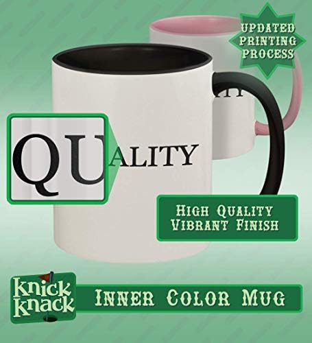Presentes de Knick Knack squander - 11oz Hashtag Ceramic Colored Handle and Inside Coffee Cup Cup, preto