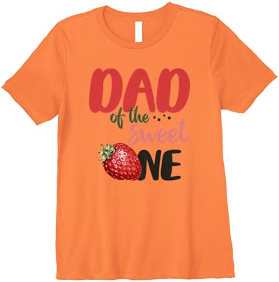 Pai da doce camiseta doce de aniversário de morango