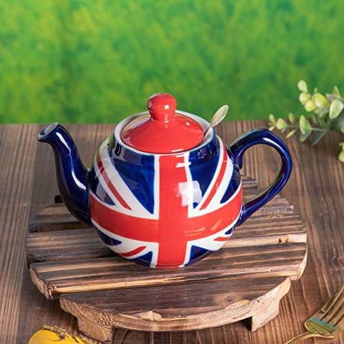 London Pottery Bule com Infusor, Cerâmica, Union Jack Limited Edition, 2 xícara