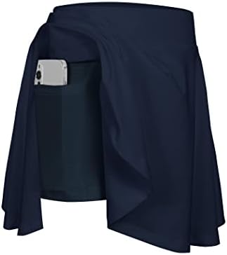 Zaclotre Skorts Saias para meninas elásticas saia de tênis de cintura alta com 2 bolsos O treino de golfe atlético shorts esportivos