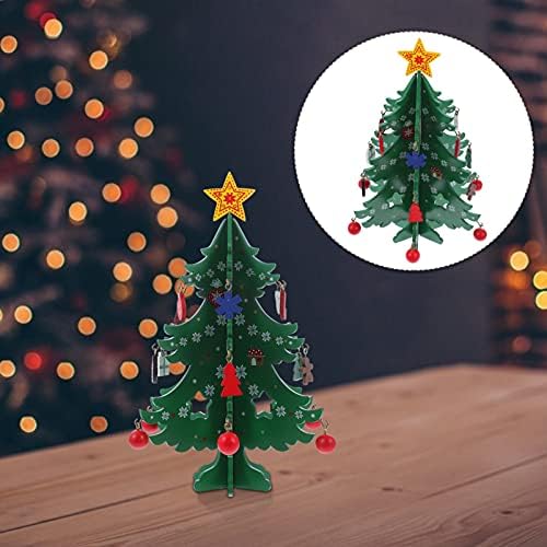 Árvore de natal do Doitool 1pc para mesa decorativa 3d árvore de Natal Feliz Natal Tree Modelo para decoração de casa de festa