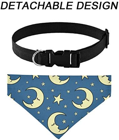 Moon Star Cartoon Padrão Dog Bandana Collar Triângulo Triângulo Colinho de cachorro Ajuste Bibs para cachorros para filhotes