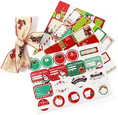 360 peças adesivos de natal etiquetas de etiqueta autônoma de auto adesiva Santa Snownen Neven Tree Deer Holiday Decorativa apresenta