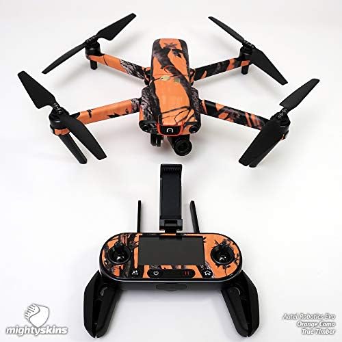 Mightyskins Skin Compatível com Autel Robotics Evo - Flores roxas | Tampa protetora, durável e exclusiva do encomendamento de