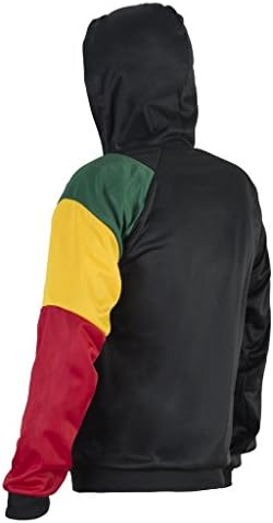 JL Sport Jamaican Reggae 3 Colorido listrado com capuz para jovens da capa de capa de capa de capa.
