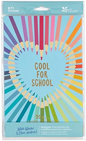 Livro de adesivos de grife - muito legal para a escola, edição 5 adesivos decorativos e fofos para personalizar planejadores, cadernos e muito mais por Erin Condren