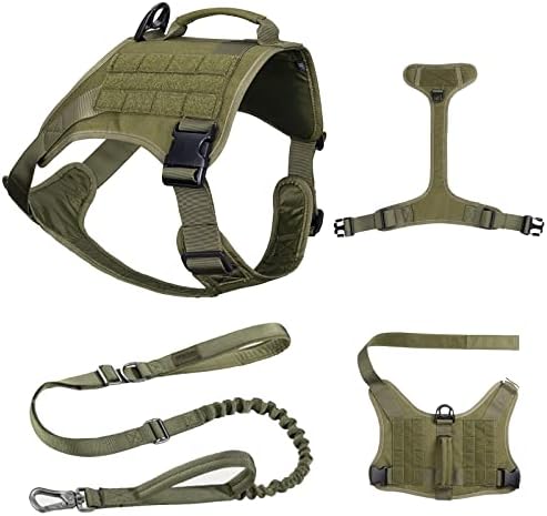 WTZWY 1000D Nylon Tactical Dog Harnessvest, Ultra Soft Cach