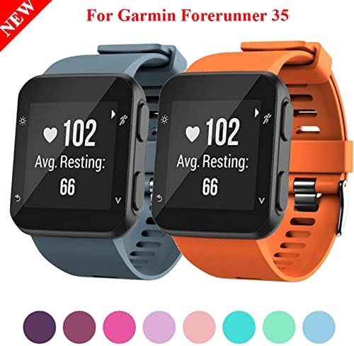 Puryn Silicone Smart Watch Straps pulseira pulseira de pulseira para Garmin Forerunner 35 WatchBands Substituição Pulseira