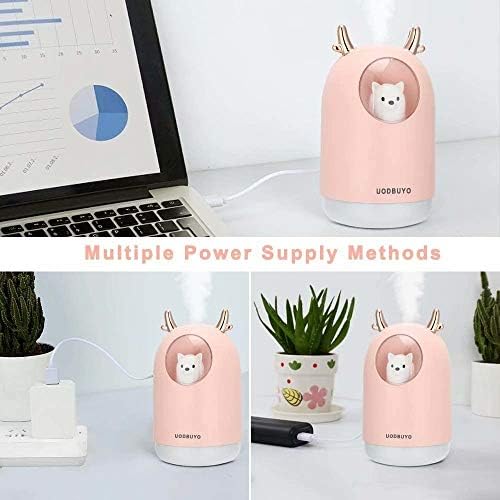 Mini umidificador, 300 ml um umidificador portátil de névoa portátil, viagens, carro, umidificador ultra quieto, para casa, quarto, quarto pequeno, escritório, mesa, mesa,