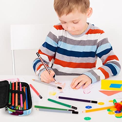 Caixa de lápis de grande capacidade Várias frutas de material escolar bolsa de lápis bolsa de maquiagem para meninos adolescentes meninas 7.5x3x1.5in