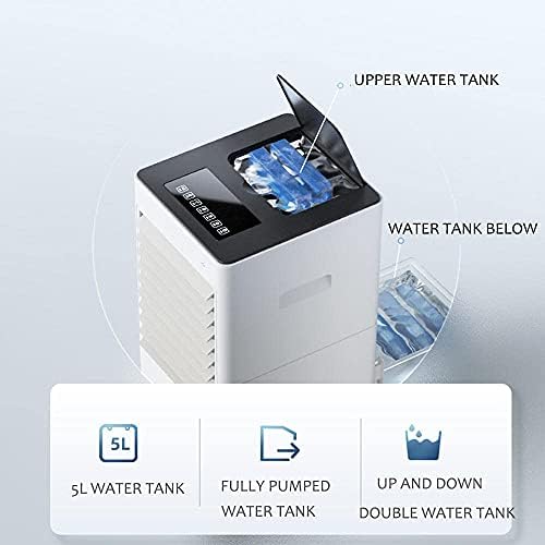 ISOBU LILIANG- Cooler de ar evaporativo, fã do dormitório doméstico Fan sem lâmina Mobile portátil Silent Air Conditionners, Tower Fan, 3 modos | Controle remoto | Timer 24H/EEGKTSFS-10 BMZDLFJ-1