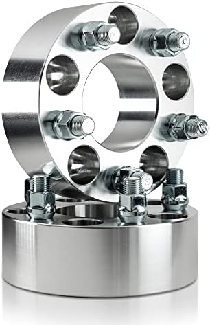 Adaptadores de 2 peças 2 peças 2 de 50 mm Adaptadores do hub de rodas centralizados de cubo 5x115 pitch de rosca 14x1.5 furo central