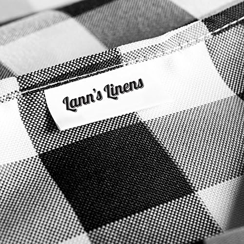 Lann's Linens - 60 x 102 Tocada de mesa xadrez premium - Capa de mesa de piquenique de tecido de poliéster retangular - pano de guingão vermelho e branco